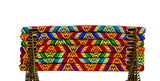 Red and Blue Chevron Chain Purse
